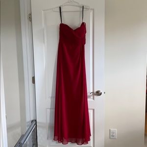 Red chiffon Bill Levkof dress size 12